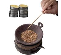 Calentador de de cerámica, Calentador de Mesa, Base de Vela para Comedor, infusor de té con Llama Constante, Accesorio para Bebidas, Soporte de cerámica para relajación y Ambiente de Trabajo