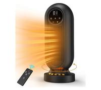 Calentador de espacio, calentador de torre eléctrico oscilante de 1500W con 3 modos, calentador de ventilador de cerámica de calentamiento rápido portátil con 12H Tim Para Uso En Interiores