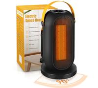 Calentador de espacio portátil, termostato eléctrico de calentamiento rápido, mini ventilador personal oscilante de 90° con protección contra sobrecalentamiento y vuelco para oficina en casa