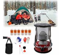 Calentador De Estufa De Queroseno, Estufa De Queroseno para Tienda De Campaña, Calentador Móvil con 6 Mechas, Calentadores De Estufa De Campamento De Convección Quemador De Emergencia De Supervivencia