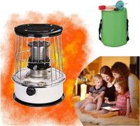 Calentador de estufa de queroseno portátil con mechas, quemador de estufa de queroseno móvil de 6,0 L de capacidad, calentadores de camping no eléctricos, calentador de aceite de estufa de queroseno
