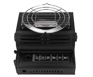 Calentador de Gases de Doble Entrada, Diseño de Manija 1.3KW Tipo de Tarjeta Calentador de Gases Ajuste de ángulo Rotación Válvula de Protección contra Sobrepresión para Pesca
