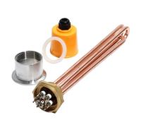 Calentador de hilo hexagonal de cobre DN40 de 1 1/2 pulgadas con accesorio 3KW/4.5KW/6KW/9KW/12KW elemento 1 Uds(WHITE,220V_9KW 285MM DN32)