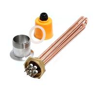Calentador de hilo hexagonal de cobre DN40 de 1 1/2 pulgadas con accesorio 3KW/4.5KW/6KW/9KW/12KW elemento 1 Uds(Grey,110V_3KW 195MM DN32)