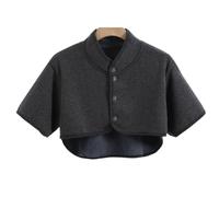 Calentador de hombros de algodón for invierno,capa tipo chal for hombros y cuello for hombres mujeres,hombrera térmica resistente al frío,protección for aliviar el dolor(Dark Grey,XXXL(80~90kg))