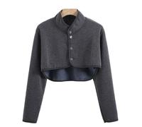 Calentador de hombros de algodón for invierno,capa tipo chal for hombros y cuello for hombres mujeres,hombrera térmica resistente al frío,protección for aliviar el dolor(Dark Grey A,M(40~50kg))