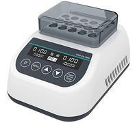 Calentador de incubadora de baño seco Mini Lab, bloque calentado de aluminio, con bloque calefactor de aluminio, hasta 100 °C, precisión de ±0,5 °C, control de sincronización, para laboratorio