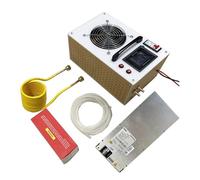 Calentador de inducción, 2500W Induction Heater High Frequency Heating Machine Metal Smelting Furnace+power Supply