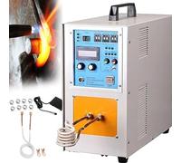 Calentador de inducción de alta frecuencia de 15 kW, 30-100 KHz, horno de fusión para cobre, oro, plata, máquina de calefacción de precisión industrial