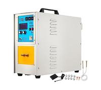 Calentador de inducción de alta frecuencia de 15KW, bobina de inducción de 30-100 KHz, horno de fusión de metales, máquina de enfriamiento de soldadura