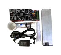 Calentador de inducción, Módulo calentador de fusión por inducción de alta frecuencia 3000W 55A ZVS + bobina + bomba + fuente de alimentación + crisol(Without crucible)
