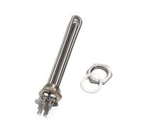Calentador de inmersión en agua, 12V, 24V, 36V, 48V, G1, 1/4 ", DN25, tubo calentamiento por inducción rosca 1 pulgada, 304SUS, 300W-1,5 kW, Uds(With locknut,12V_600W 200MML 304SS)