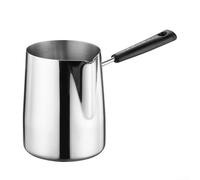 Calentador de leche de acero inoxidable con boquilla de vertido y mango reforzado para derretir mantequilla de chocolate y calentar salsas en estufas de gas y eléctricas (350 ml)