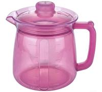 Calentador de leche de silicona con doble escala de medición, resistente al calor, jarra inastillable para arte con leche y té transparente beige, gris, morado, rojo, rosa, verde, 16 x 14,2 x 12 cm