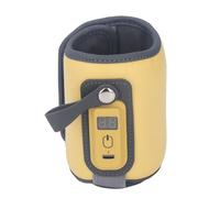 Calentador de Leche para Bebés, Interfaz USB, Portátil Universal, Temperatura Ajustable de 5 Velocidades, Cubierta Aislante para Biberón, Uso Multifunción para Viajes (YELLOW)