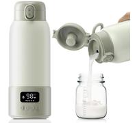 Calentador de leche portátil, calentador de biberones de gran capacidad de 17 onzas para bebé, calentamiento rápido para leche materna, fórmula y agua, calentador de biberones portátil de larga