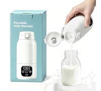 Calentador de leche portátil para viajes, contenedor de fórmula para llevar, calentador de biberones de 17 onzas con calentamiento rápido, modos de calentamiento duales para leche materna y agua