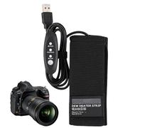 Calentador de Lente USB, Calentador de Lentes - Tira de calor, Calentador de Lente Antirocío con 3 Ajustes de Calor para Cámaras Digitales, Telescopios, Visor
