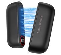Calentador de Manos, 4000mAH*2 Calienta Manos, 3 Niveles de Calor hasta 60°C, Recargable 2 en 1, Magnético Calentador Manos, Tamaño de Bolsillo para Golf, Raynauds, Camping, Navidad Regalos-Negro