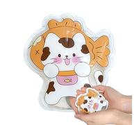 Calentador de manos autocalentable: almohadilla de bolsillo de 10,5 cm, paquete cálido de gel CMC, solución portátil de calor corporal con diseño de dibujos animados | Paquete de calor de larga duraci