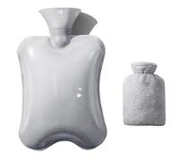 Calentador De Manos Bonito For Invierno, Bolsa De Agua Caliente, Hombro De Felpa, Calentador De Manos, Botella De Agua Caliente De Calor, 2000/1000ml, Grande, Suave Y Reutilizable (Color : Grey-500ML