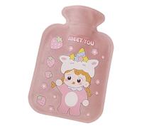 Calentador de manos de felpa, caliente llena de agua, almohadilla térmica portátil suave, calentador de cama grande de 500 ml, cómoda botella de agua caliente para pies, cintura, manos