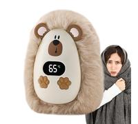 Calentador de manos de peluche animal de dibujos animados - Mini Calentador de manos USB de bolsillo portátil | Regalo lindo portátil con pantalla digital recargable para niñas | Calentador de correo