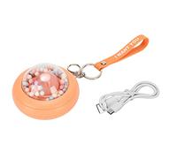 Calentador de manos eléctrico 2 velocidades de temperatura Batería 1200 mAh Calentador de manos de bolsillo en forma de cápsula espacial con correa para colgar la luz nocturna (naranja)