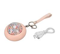 Calentador de manos eléctrico 2 velocidades de temperatura Batería 1200mAh Calentador de manos de bolsillo en forma de cápsula espacial con correa para colgar la luz nocturna (Rosa)