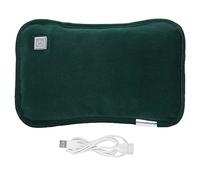 Calentador de Manos eléctrico a Prueba de Agua, Almohada calefactora con Enchufe USB y tecnología de grafeno, 3 Niveles de Calor Ajustables, Bolsa Plegable de Bolsillo para Viajes (Verde)