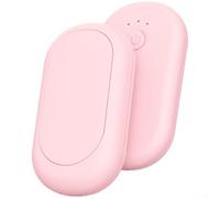 Calentador de manos magnético dividido 2 en 1 con banco de energía de 4000 mAh, calentador eléctrico recargable por USB con 3 niveles de calor para camping, senderismo al aire libre, negro (F)