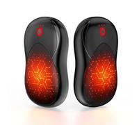 Calentador de Manos Magnético Recargable 2 Piezas, 2 en 1 Calienta Manos de Bolsillo Portátil Reutilizable, 6000mAh Calentadores Electrico con 3 Modos Ajustables para Navidad, Hombres, Golf, Camping