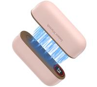 Calentador de Manos, Recargable 4000mAH*2 Calienta Manos, 3 Niveles de Calor hasta 60°C, Magnético 2 en 1 Calentador Manos, Tamaño de Bolsillo para Golf, Raynauds, Camping, Navidad Regalos-Rosa