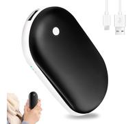 Calentador de manos recargable, calentador de manos portátil, calentador de manos Nizirioo 5200 mAh, USB, carga rápida para exteriores, esquí, camping, niños, mujeres, hombres (negro)