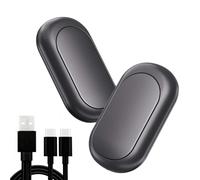 Calentador de manos recargable - WASAGA 2 Pack USB Magnético Ultrafino Portátil Calentador de Bolsillo y Calentador Eléctrico Reutilizable y Camping al Aire Libre Regalo para Mujeres o Hombres (Negro)