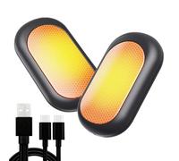 Calentador de manos recargable - WASAGA 2 paquetes USB magnético ultrafino portátil calentador de bolsillo y calentador eléctrico reutilizable y camping al aire libre regalo para mujeres o hombres