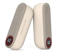 Calentador de Manos, Temperatura 45-60℃, Recargable 4000mAH*2 Calienta Manos, 3 Niveles de Calor, Magnético 2 en 1, Portátil Calentador Manos para Golf, Raynauds, Camping, Navidad Regalos-Blanco