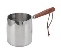 Calentador de Mantequilla de Acero Inoxidable, Olla de Leche de café de Chocolates con Pico de Vertido Doble Cacerola Pequeña de 450ML para Cocina Casera