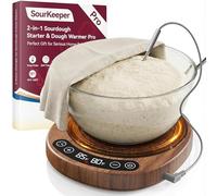 Calentador de masa madre 2 en 1 más grande Pro - Alfombrilla de calentamiento a prueba de masa mejorada 2026, sonda de temperatura de masa, control de -17.2 °C (21.1-43.3 °C), temporizador de 24 horas