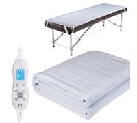 Calentador de mesa de masaje, almohadilla térmica profesional para spa con temporizador, 10 ajustes de calor, protección contra sobrecalentamiento para cama de masaje y spa, suave, cable de 8.5 pies