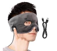 Calentador de ojos compresa | 3 niveles de calor ajustable, alimentado por USB, antifaz cálido | para viaje, noche, avión, insomnio, regalo, hogar, hotel