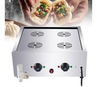 Calentador de Panecillos Al Vapor Eléctrico Comercial de Acero Inoxidable, Vaporizador, Control de Temperatura 30-110℃, Fácil de Limpiar, Para Hogar, Bufé, Restaurante 4 Hole