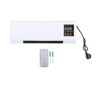 Calentador de pared enfriador de 1800 W, montaje interior con control remoto, enchufe estadounidense, termostato de oscilación vertical para dormitorio, baño, espacios pequeños