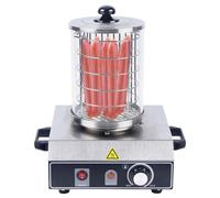 Calentador de perro caliente de acero inoxidable, calentador de perrito caliente de cristal, 350 W, termostato 30-85 ℃, grande 16 x 21,5 cm, para fiestas, panadería, asa de transporte, seguro sin