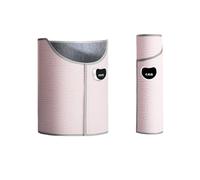 Calentador de piernas portátil con manta suave Calentador de pies de invierno para debajo del escritorio Calentador de espacios pequeños para oficina hogar(Pink,3 Level)