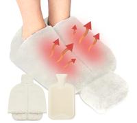 Calentador de pies bolsa de agua caliente 2 en 1: WIYETY 2 L botella de agua caliente para pies, calentador de pies sin electricidad, botella de agua caliente premium, pies de botella de agua