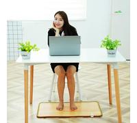 Calentador de pies debajo del escritorio, calentador de piso con tapete calefaccionado, almohadilla térmica eléctrica de invierno, reposapiés calefaccionado(19.7x59in)