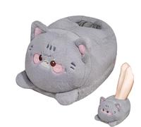 Calentador de pies eléctricos - 11.81x14.96x9.84 pulgadas Calentador de calefacción de caricatura debajo de zapatos de escritorio para invierno, zapatillas de interior acogedor para adultos niños, frí