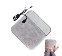 Calentador de pies USB, control de temporizador ajustable, almohadilla de felpa de calentamiento rápido para pies fríos, tela suave y lavable, para adultos, ancianos, madre, abuela, tapete calentador