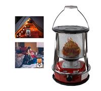 Calentador de queroseno para estufa de calefacción de tienda de campaña con llama ajustable para interiores, sin electricidad, estufa de queroseno para acampar con bolsa de almacenamiento y 6 mechas